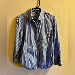 Theory striped button down